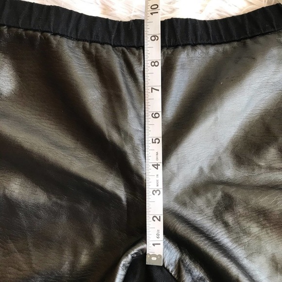 Trouve Faux Leather Front Panel Leggings Black Sml - Picture 13 of 16